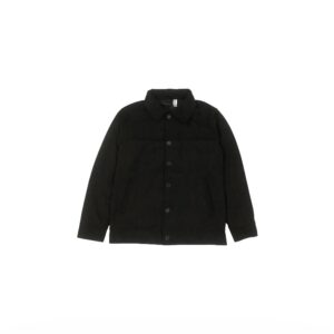 black button up suede jacket